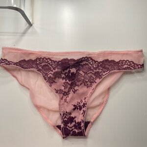 Victoria's Secret Blush and Plum Lace Panties